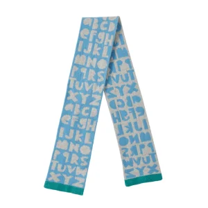 Scarves>Donna Wilson Kids Alphabet Scarf - Blue