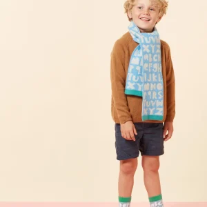 Scarves>Donna Wilson Kids Alphabet Scarf - Blue