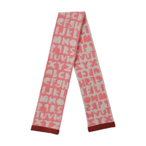 Scarves>Donna Wilson Kids Alphabet Scarf - Pink
