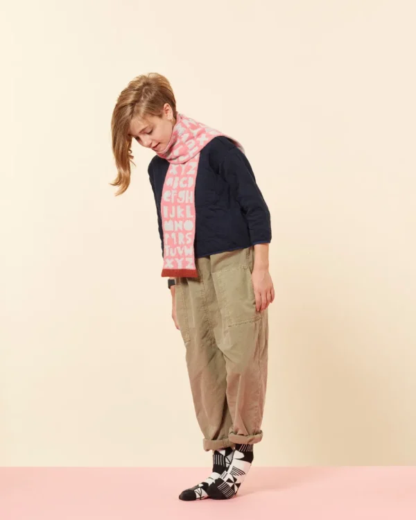 Scarves>Donna Wilson Kids Alphabet Scarf - Pink