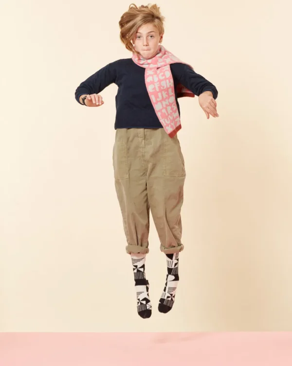 Scarves>Donna Wilson Kids Alphabet Scarf - Pink