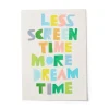 Screen Print Wall Art>Donna Wilson Less Screen Time, More Dream Time Riso Print