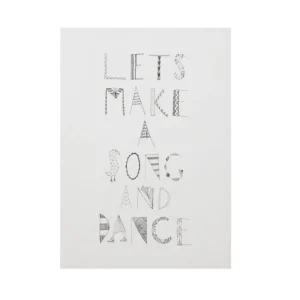Screen Print Wall Art>Donna Wilson Let's Make A Song and Dance Monochrome Print