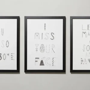 Screen Print Wall Art>Donna Wilson Let's Make A Song and Dance Monochrome Print