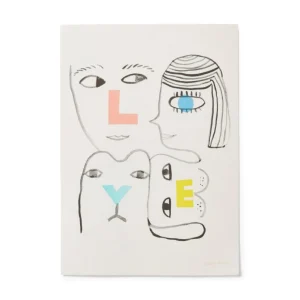 Screen Print Wall Art>Donna Wilson Love Riso Print