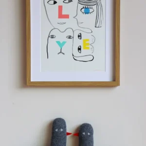 Screen Print Wall Art>Donna Wilson Love Riso Print