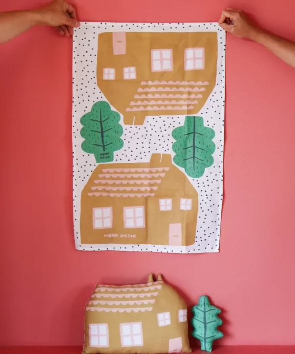 Kitchen Textiles | Make Your Own Kits>Donna Wilson Make Your Own House Tea Towel Craft Kit