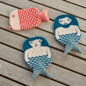 Hot Water Bottles | Hot Water Bottles>Donna Wilson Mermaid Hot Water Bottle - Blue
