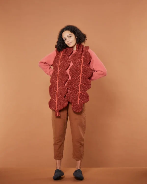 Scarves>Donna Wilson Mighty Oak Scarf - Sienna