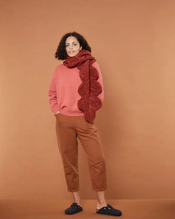Scarves>Donna Wilson Mighty Oak Scarf - Sienna