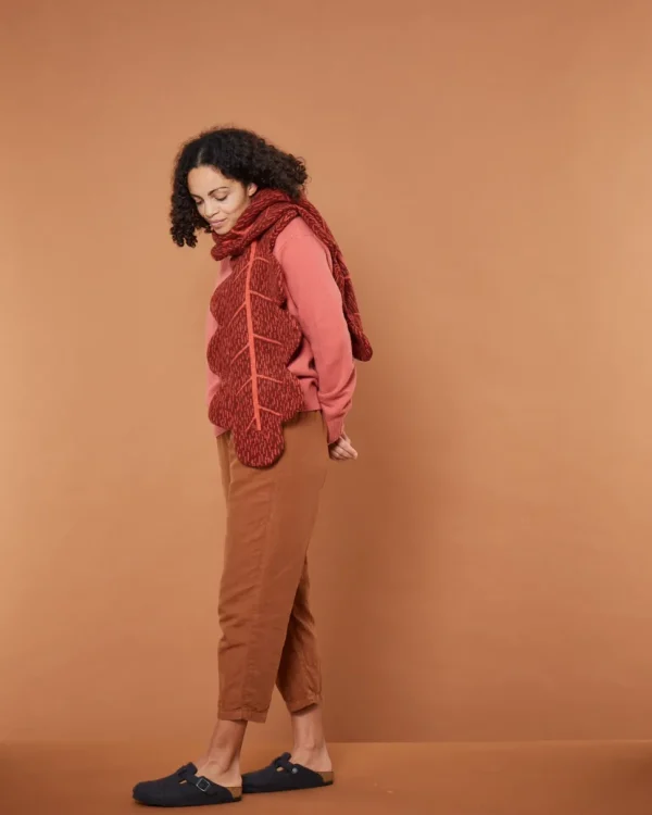 Scarves>Donna Wilson Mighty Oak Scarf - Sienna