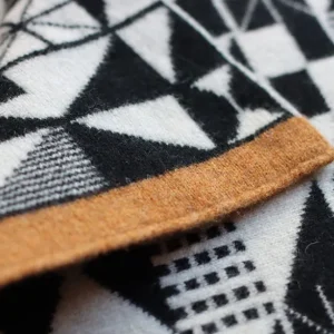 Scarves>Donna Wilson Monoglyph Blanket Scarf - Black