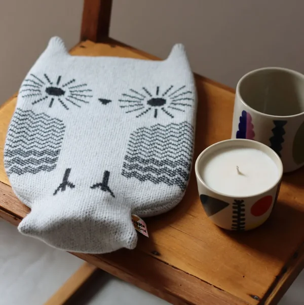 Hot Water Bottles | Hot Water Bottles>Donna Wilson Owl Hot Water Bottle - White