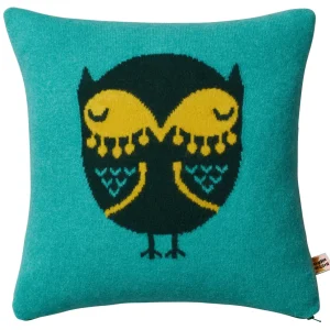 Square Cushions>Donna Wilson Owl Square Cushion - Green