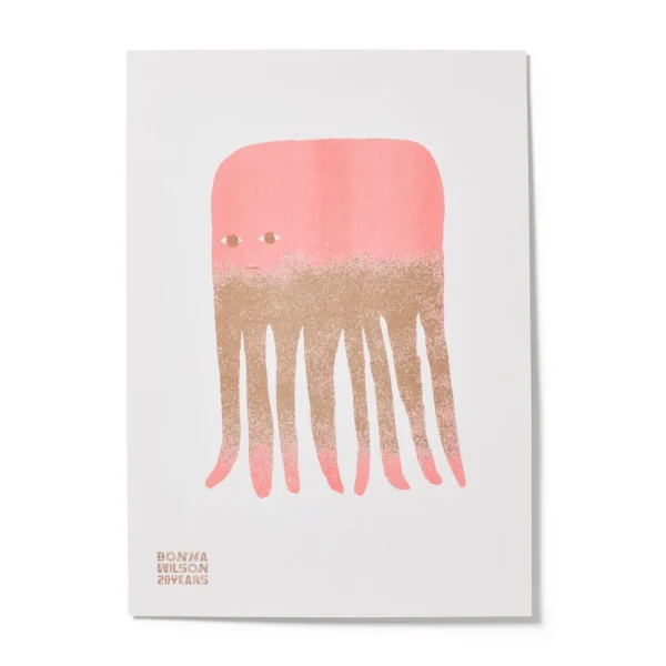 Screen Print Wall Art>Donna Wilson Ozzy Octopus 20 Years Riso Print - Limited Edition