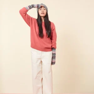Hats + Arm Warmers>Donna Wilson Shiel Beanie Hat - Tea Rose
