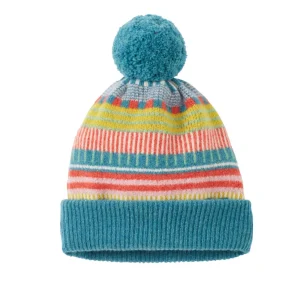 Hats + Arm Warmers>Donna Wilson Static Stripe Beanie Hat - Tutti Frutti