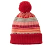 Hats + Arm Warmers>Donna Wilson Static Stripe Beanie Hat- Dubonnet