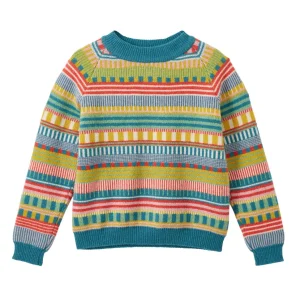 Lambswool Jumpers>Donna Wilson Static Stripe Jumper - Tutti Frutti