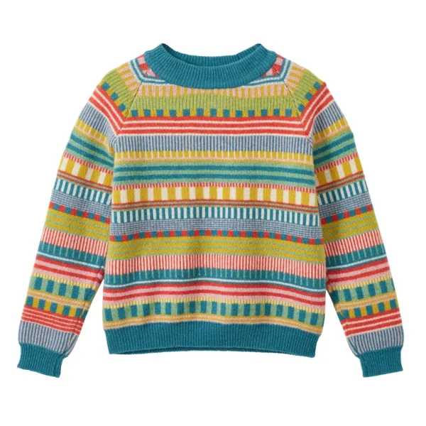 Lambswool Jumpers>Donna Wilson Static Stripe Jumper - Tutti Frutti