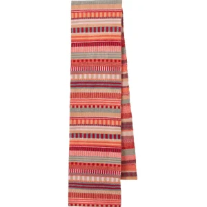 Scarves>Donna Wilson Static Stripe Scarf - Dubonnet