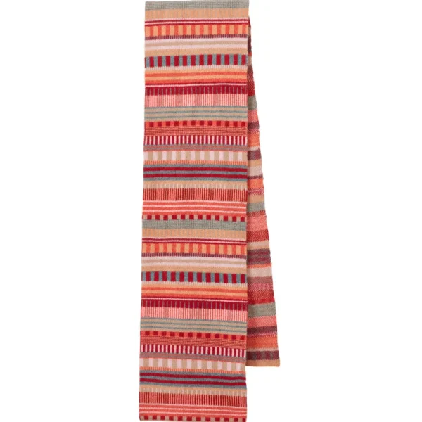 Scarves>Donna Wilson Static Stripe Scarf - Dubonnet