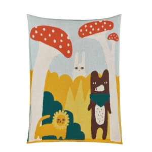Baby Blankets>Donna Wilson Trees and Creatures Cotton Mini Blanket
