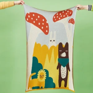 Baby Blankets>Donna Wilson Trees and Creatures Cotton Mini Blanket