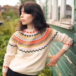 Lambswool Jumpers>Donna Wilson Ugie Jumper - Chalk