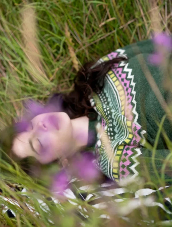 Lambswool Jumpers>Donna Wilson Ugie Jumper - Forest Green