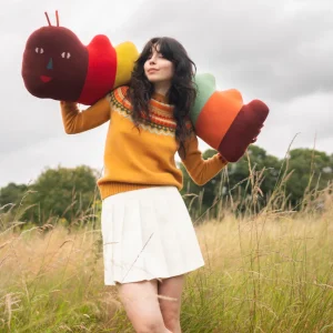 Lambswool Jumpers>Donna Wilson Ugie Jumper - Mustard